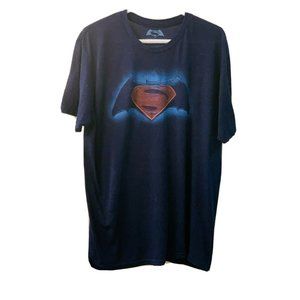 Batman VS Superman Dawn of Justice T-Shirt, Size XL, Navy